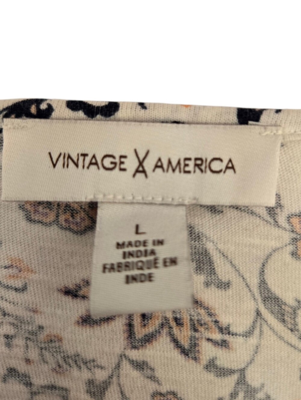 ๐ธ Vintage America Boho Floral Peasant Blouse | Women's Large | Long Sleeve - Picture 3 of 5